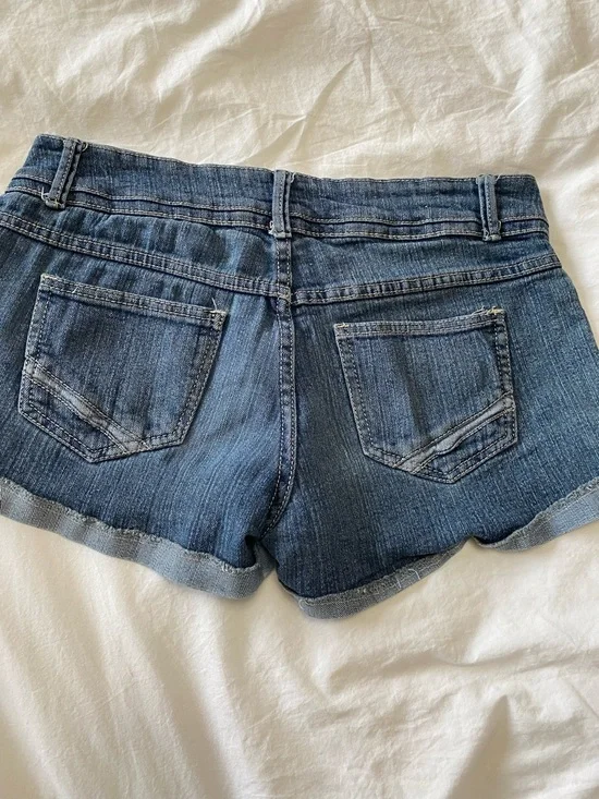 Low Rise Denim Shorts - Picture 2 of 3